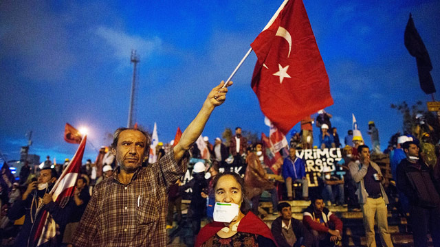 Protesters in Gezi Park