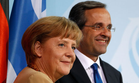 Angela Merkel and Antonis Samaras in Berlin
