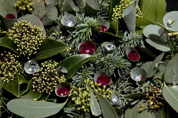 Studded with diamonds and rubies the worlds most expensive Christmas wreath costs $4.6 million