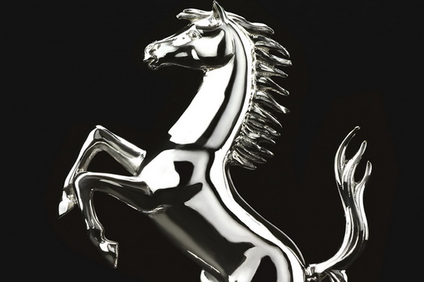 A limited edition silver Prancing Horse sculpture for the ultimate Ferrari fan