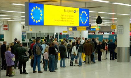 European passport holders at a British airport