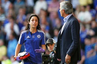 Editorial use only. No merchandising. For Football images FA and Premier League restrictions apply inc. no internet/mobile usage without FAPL license - for details contact Football Dataco  Mandatory Credit: Photo by BPI/REX Shutterstock (4931278ad)  Chelsea's doctor Eva Carneiro appears to have an argument with Jose Mourinho manager of Chelsea    during the Barclays Premier League match between  Chelsea and Swansea  played at Stamford Bridge, London  Barclays Premier League 2015/16 Chelsea v Swansea City Stamford Bridge, Fulham Rd, London, United Kingdom - 8 Aug 2015