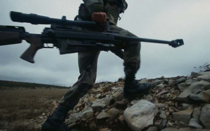 French Marine Infantry Regiment sniper training