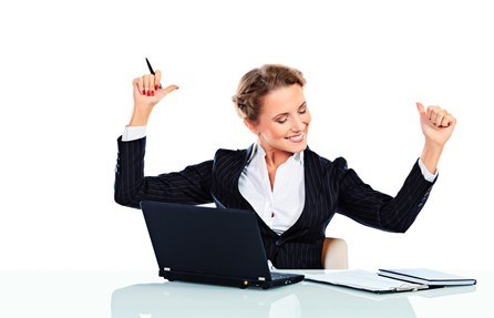 Portrait of a modern businesswoman happy of her success. Isolated over white.; Shutterstock ID 132302525; PO: The Huffington Post; Job: The Huffington Post; Client: The Huffington Post; Other: The Huffington Post