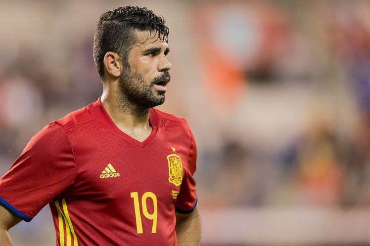 Diego Costa of Spain during the friendly match between Belgium and Spain on September 1, 2016 at the Koning Boudewijn stadium in Brussels, Belgium.(Photo by VI Images via Getty Images)