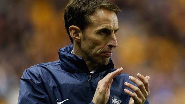 WOLVERHAMPTON, ENGLAND - OCTOBER 10: Gareth Southgate, manager of England U21's gives out instructions during the UEFA U21 Championship Playoff First Leg match between England and Croatia at Molineux on October 10, 2014 in Wolverhampton, England. (Photo by Matt Lewis - The FA/The FA via Getty Images)
